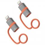 Set 2 adaptoare Lightning la USB-C mama AWEI A11, 27W, 480Mbps, Gri 2 - lerato.ro