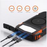 Baterie externa solara 4SMARTS Rugged TitanPack UltiMag, 20000 mAh, 20W, 2A, USB-C, USB-A, MicroUSB, Negru 6 - lerato.ro