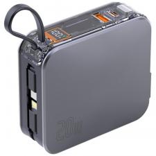 Baterie externa portabila 4smarts Lucid 3 in 1, 10000 mAh, 20W, 2xUSB-C, 1xLightning, 1xUSB, Display LED, Silver