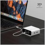 Statie de incarcare 5 in 1 4smarts Desk Charger GaN, PD 100W, 3A, 2x USB-A, 3x USB-C, Alb 3 - lerato.ro