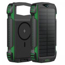 Baterie externa 4smarts Solar TitanPack Rugged UltiMag, 20000mAh, PD 20W, Incarcare Wireless 15W, 1x USB-A, 1x Lightning, 1x MicroUSB, 1x USB-C, Negru / Verde