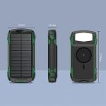 Baterie externa 4smarts Solar TitanPack Rugged UltiMag, 20000mAh, PD 20W, Incarcare Wireless 15W, 1x USB-A, 1x Lightning, 1x MicroUSB, 1x USB-C, Negru / Verde 4 - lerato.ro