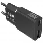 Incarcator retea 4smarts FlatPlug Slim Dual, 30W, 3A, 2xUSB-C, Fast Charging, Negru 2 - lerato.ro