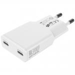 Incarcator retea 4smarts FlatPlug Slim Dual, 30W, 3A, 2xUSB-C, Fast Charging, Alb 3 - lerato.ro