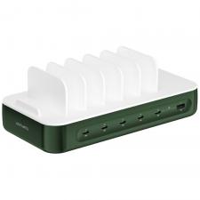 Statie de incarcare 4smarts Team, PD 100W, 4x USB-C, 2x USB-A, Verde