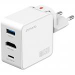 Incarcator retea 4smarts Flex, 65W, 2x USB-C, 1x USB-A, 1x HDMI 4k la 30Hz, Alb 2 - lerato.ro