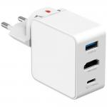 Incarcator retea 4smarts Flex, 65W, 2x USB-C, 1x USB-A, 1x HDMI 4k la 30Hz, Alb 4 - lerato.ro