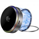 Incarcator Wireless 2 in 1 4smarts Qi2, Compatibil MagSafe, Rotire 360 grade, Iluminare RGB, 25W, 3A, USB-C, Gri 3 - lerato.ro