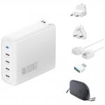 Incarcator retea 4smarts GaN Flex Pro Travel, 4x USB-C, 200W, 5A, Fast Charging, Cablu USB-C 1.5m inclus, Alb 2 - lerato.ro