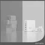 Incarcator retea 4smarts GaN Flex Pro Travel, 4x USB-C, 200W, 5A, Fast Charging, Cablu USB-C 1.5m inclus, Alb 6 - lerato.ro