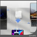 Incarcator retea 4smarts GaN Flex Pro Travel, 4x USB-C, 200W, 5A, Fast Charging, Cablu USB-C 1.5m inclus, Alb 7 - lerato.ro