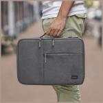 Geanta laptop 4smarts AirCushion Multi Sleeve compatibila cu laptop 15 inch, Nylon, Buzunar pentru tableta 10 inch, Gri 6 - lerato.ro