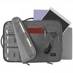 Geanta laptop 4smarts AirCushion Multi Sleeve compatibila cu laptop 15 inch, Nylon, Buzunar pentru tableta 10 inch, Gri 7 - lerato.ro