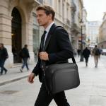 Geanta laptop 4smarts Target Eco Clamshell compatibila cu laptop 15-16 inch, Poliester, 36.5 x 25.5 cm, Negru 8 - lerato.ro