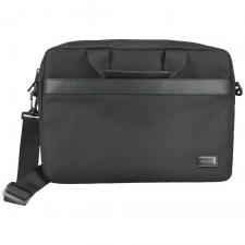 Huse si carcase Apple MacBook Pro 16 inch, Geanta laptop 4smarts Target Eco Slim compatibila cu laptop 15-16 inch, Poliester, Negru, lerato.ro