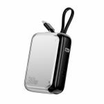 Baterie externa portabila 4smarts Pocket, 10000 mAh, 30W, 1x USB-C, 1x USB-A, 1x Cablu USB-C, Silver 2 - lerato.ro