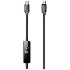 Cablu pentru incarcare si transfer de date 4smarts ScreenCord, 2x USB-C, 240W, 1.2m, Negru