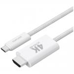 Cablu video 4smarts, USB-C tata - HDMI tata, 4K, 2m, Alb 3 - lerato.ro
