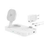 Statie de incarcare Wireless 2 in 1 4smarts QI2 Trident, 25W, Incarcare Wireless 15W, 2 porturi USB-C, Intrare USB-C, Alb 3 - lerato.ro