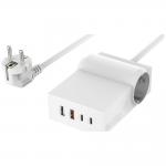 Statie de incarcare 6 in 1 4smarts Power Strip Desk GaN, PD 65W, 2x USB-C, 2x USB-A, 1x AC, Alb 2 - lerato.ro