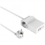 Statie de incarcare 6 in 1 4smarts Power Strip Desk GaN, PD 65W, 2x USB-C, 2x USB-A, 1x AC, Alb 3 - lerato.ro