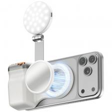 Suport magnetic 4smarts, Control prin Bluetooth, Lumina cu prindere magnetica inclusa, Baterie reincarcabila, Alb