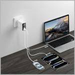 Incarcator retea 4smarts GaN Flex Screen AI, 100W, 5A, 1x USB-C, 1x USB-A, 1x Cablu USB-C integrat, Alb 8 - lerato.ro