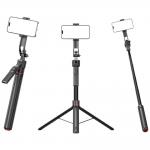 Selfie stick cu trepied 4smarts AI, Functie de urmarire smart, Rotire 360 grade, Telecomanda Bluetooth, Lungime maxima 176cm, Negru 4 - lerato.ro