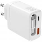 Incarcator retea 4smarts PDPlug Slim GaN Jojo, 65W, 3A, 2x USB-C, 1x USB-A, Alb 4 - lerato.ro