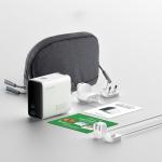 Incarcator retea 4smarts GaN Flex Screen AI, 100W, 5A, 1x USB-C, 1x USB-A, 1x Cablu USB-C integrat, Adaptoare priza incluse, Alb 10 - lerato.ro