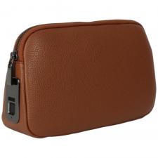 Accesorii auto, Geanta de voiaj 4smarts Tech-Clutch Secure, 15 × 7 × 24 cm, Deblocare cu amprenta, 120mAh, USB-C, Maro, lerato.ro