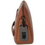 Geanta de voiaj 4smarts Tech-Clutch Secure, 15 × 7 × 24 cm, Deblocare cu amprenta, 120mAh, USB-C, Maro 4 - lerato.ro