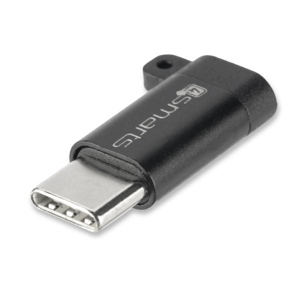 Adaptor 4smarts Micro-USB - USB Type-C Negru 1 - lerato.ro