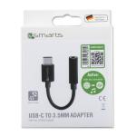 Adaptor activ 4smarts USB Type-C - 3.5mm Audio Jack Negru