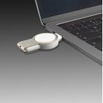 Incarcator Wireless 4smarts VoltBeam Mini compatibil cu Apple Watch, USB/USB-C, 2.5W, Alb 3 - lerato.ro