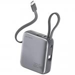 Baterie externa portabila 4smarts Pocket Dual Cord, 10000mAh, 22.5W, 1xUSB-C, 1xUSB-A, 2xCablu USB-C, Gri 2 - lerato.ro