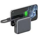 Baterie externa portabila 4smarts Pocket Dual Cord, 10000mAh, 22.5W, 1xUSB-C, 1xUSB-A, 2xCablu USB-C, Gri 3 - lerato.ro