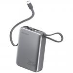 Baterie externa portabila 4smarts Pocket Dual Cord, 20000mAh, 22.5W, 1xUSB-C, 1xUSB-A, 2xCablu USB-C, Gri 2 - lerato.ro