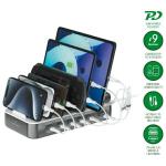 Statie de incarcare 4smarts Team, PD 100W, 5x USB-C, 1x USB-A, 6 cabluri incluse, Gri 6 - lerato.ro