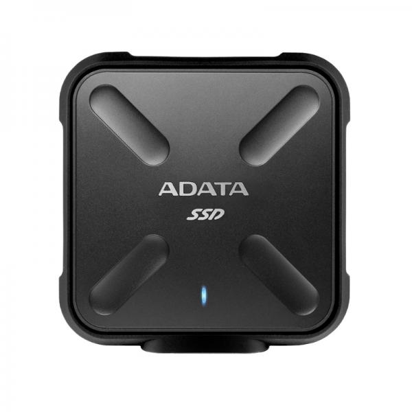 SSD extern portabil ADATA SD700, USB 3.2 Gen1, 512GB, R/W max: 440/430 MB/s, dimensiuni: 83.5 x 83.5 x 13.9mm, greutate: 75g, negru