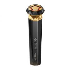 Aparat de masaj facial pentru lifting ANLAN 01-ADRY31-01E, Terapie prin radiofrecventa / microstimulare / lumina LED, Black / Gold