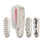 Aparat de masaj 3-in-1 pentru corp, fata si scalp ANLAN 02-AGSY53-02A, Terapie EMS / lumina, 5W, 1200mAh, USB-C, Accesorii incluse, Champagne Gold 2 - lerato.ro