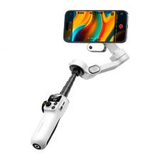 Stabilizatoare de imagine pentru camere video, camere video sport si telefoane, Stabilizator de imagine AOCHUAN P2, 3 axe, Rotire 360 grade, Senzor AI, Zoom / Focalizare, Autonomie 7h, USB-C, Alb, lerato.ro