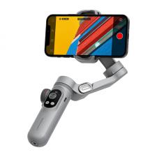 Stabilizatoare de imagine pentru camere video, camere video sport si telefoane, Stabilizator de imagine AOCHUAN X Pro Standard, 3 axe, Rotire 330 grade, Zoom / Focalizare, Autonomie 10h, USB-C, Gri, lerato.ro