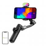 Stabilizator de imagine AOCHUAN X Pro, 3 axe, Ilumninare RGB 7 culori, Rotire 330 grade, Zoom / Focalizare, Autonomie 10h, USB-C, Negru 4 - lerato.ro