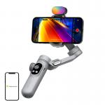 Stabilizator de imagine AOCHUAN X Pro, 3 axe, Ilumninare RGB 7 culori, Rotire 330 grade, Zoom / Focalizare, Autonomie 10h, USB-C, Gri 3 - lerato.ro