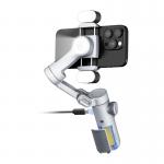 Stabilizator de imagine AOCHUAN X Pro, 3 axe, Ilumninare RGB 7 culori, Rotire 330 grade, Zoom / Focalizare, Autonomie 10h, USB-C, Gri 5 - lerato.ro
