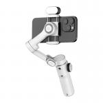 Stabilizator de imagine AOCHUAN X2, 3 axe, 4 moduri de operare, Modul iluminare RGB inclus, Rotire 310 grade, Zoom / Focalizare, Autonomie 10h, USB-C, Alb 4 - lerato.ro