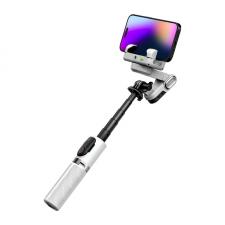 Stabilizator de imagine AOCHUAN M1 Pro, Senzor AI, Rotire 360 grade, Urmarire faciala, Control prin gesturi, Modul iluminare RGB inclus, Autonomie 7h, USB-C, Alb