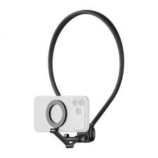 Suport pentru gat AOCHUAN Free MG1 pentru telefoane, Prindere magnetica, Reglabil, Negru